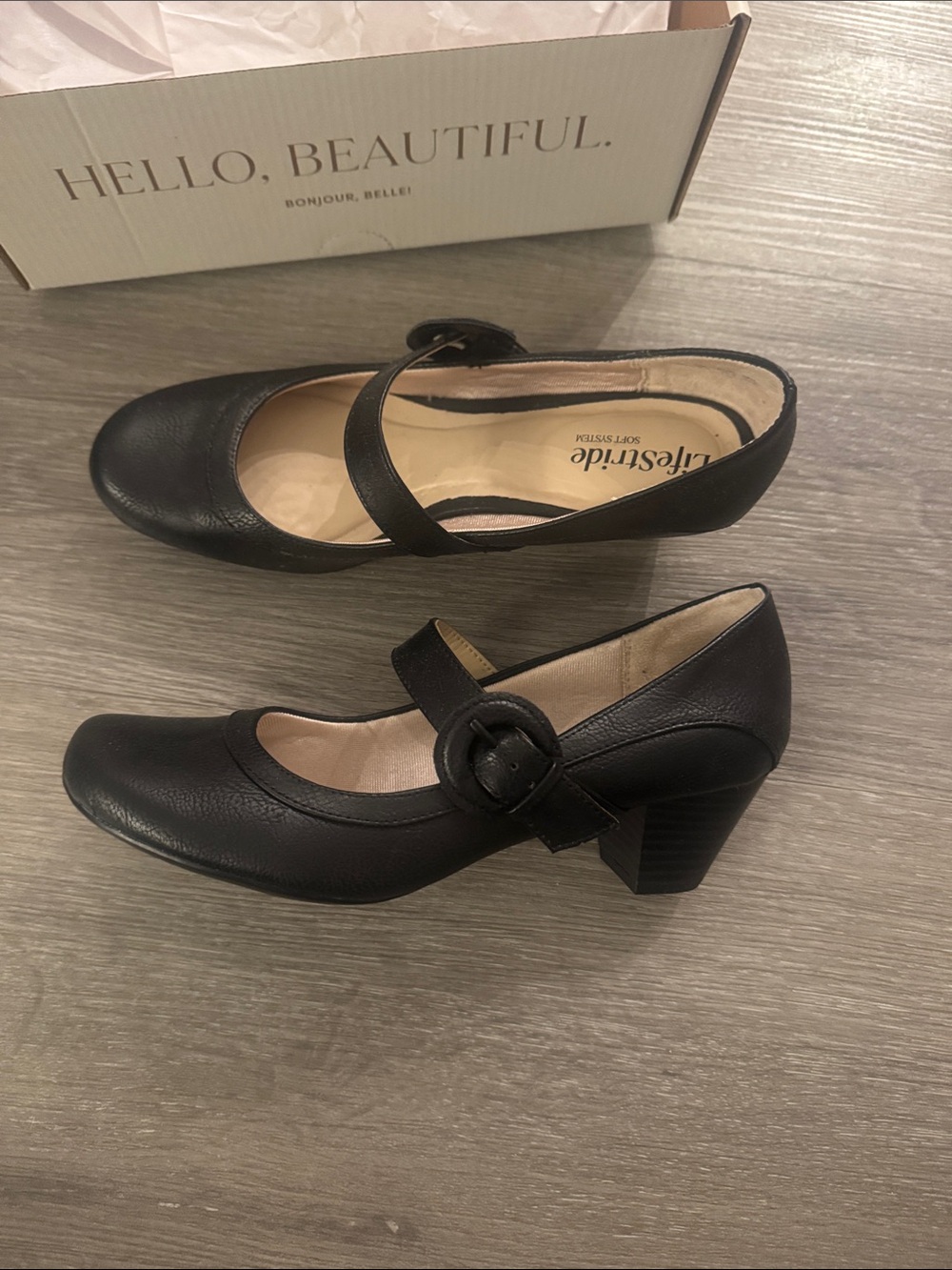 Life Stride Black Mary Jane Flats